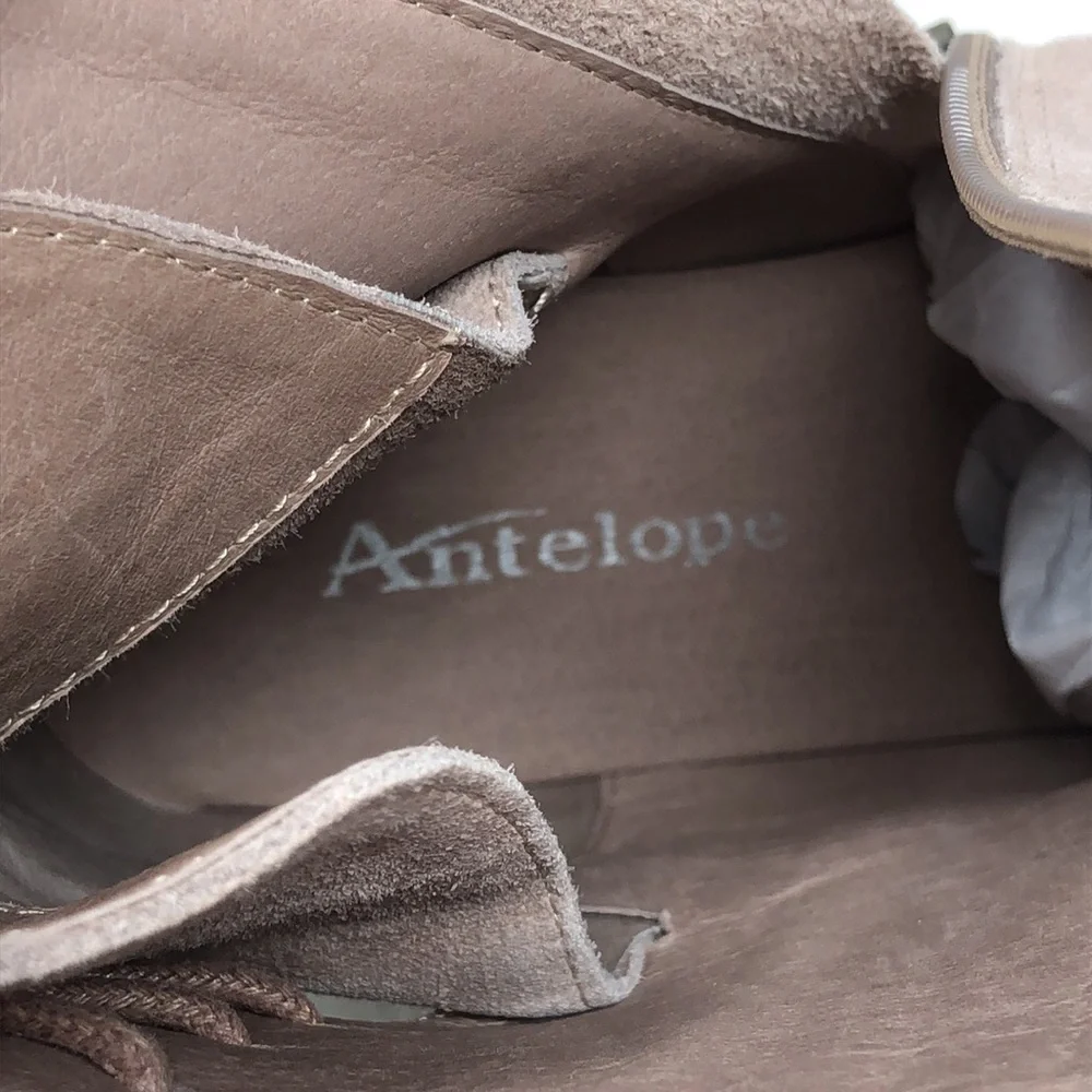 NEW Antelope Boots Fran Wedge Boot Blush Pink Suede Leather Platform Size 38 - Picture 14 of 15